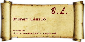 Bruner László névjegykártya