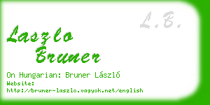 laszlo bruner business card