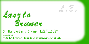 laszlo bruner business card